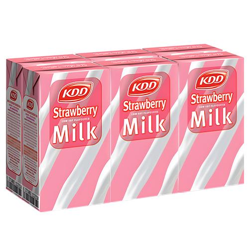 كي دي دي حليب قليل الدسم بنكهة الفراولة 250مل 6حبة