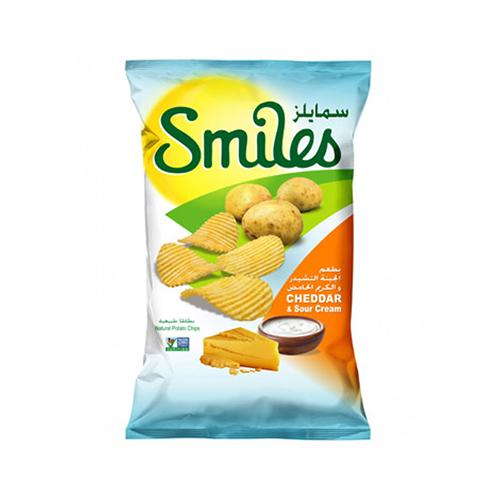 سمايلز بطعم الجبنه الشيدر والكريم الحامض 16جم
