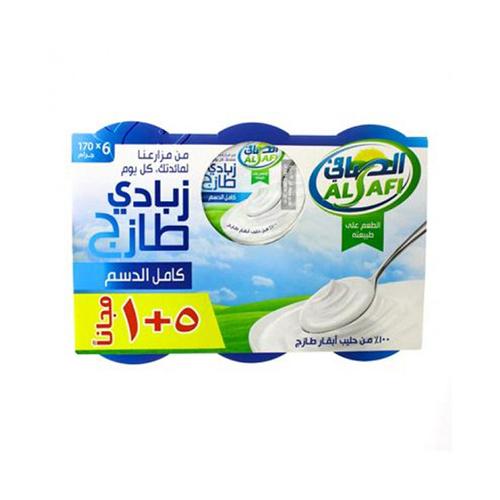 زبادي الصافي كامل الدسم 170جم 6حبة