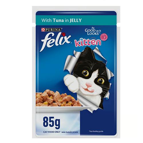 Purina Felix Kitten with Tuna in Jelly Up to 1Year 85g
