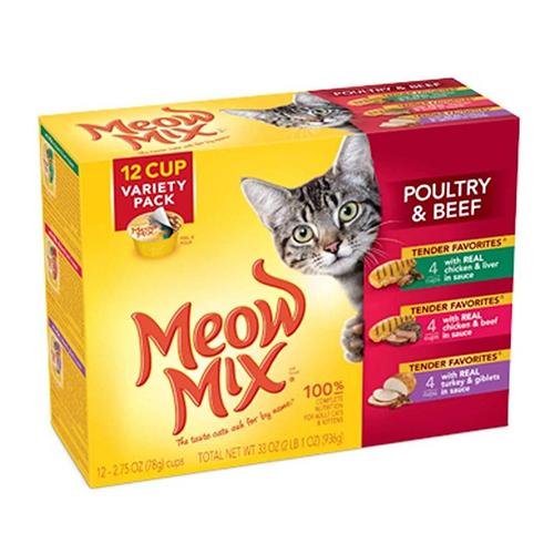 Meow Mix Poultry and Beef Cat Food 936g