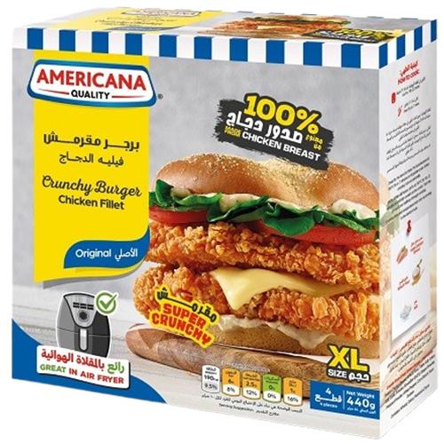 Americana Chicken Fillet Burger Crispy 4Pcs 440g