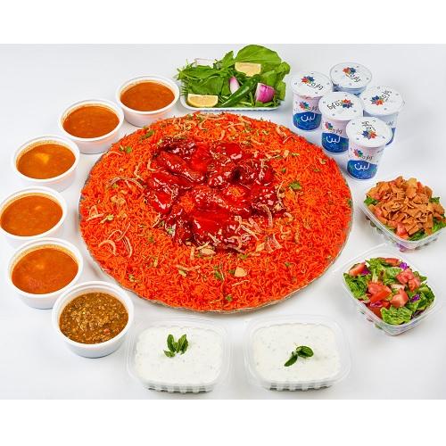 صينية دجاج 65 مع عيش