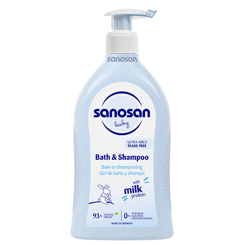Sanosan Baby Bath and Shampoo with Milk Protein 500ml
