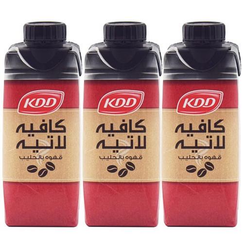 كي دي دي كافيه لاتيه قهوه بالحليب 250مل 3حبة