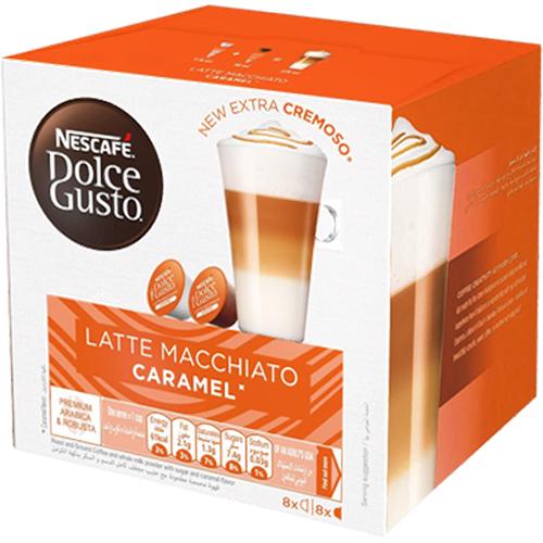 Nescafe Dolce Gusto Latte Macchiato Caramel Roasted and Ground Coffee 16Capsule 168.8g