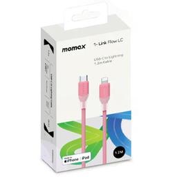 موماكس 1 لينك فلو ال سي كابل USB C الى لايتنينج 1.2م وردي