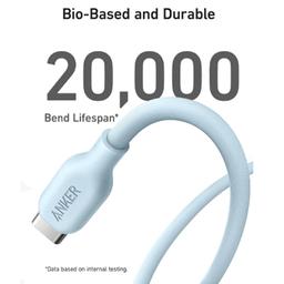 انكر 542 كابل USB C الي لايتنينج خامة طبيعية 0.9م ازرق