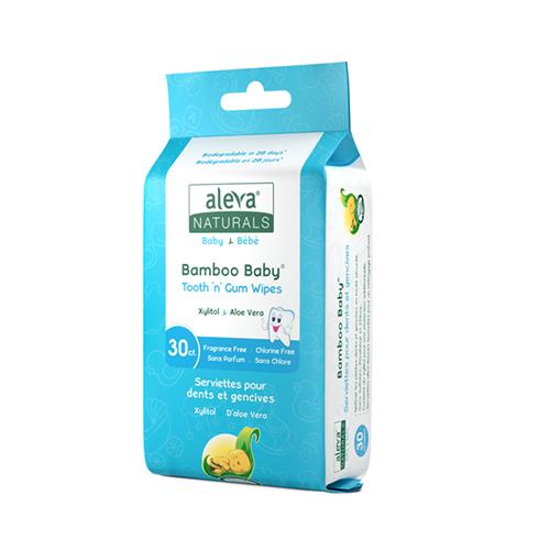 Aleva Naturals Bamboo Baby Tooth N Gum Wipes 30Pcs