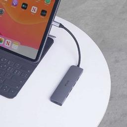 اي ووك استيشن هاب محول 7في1 100واط Type C متعدد المنافذ رمادي