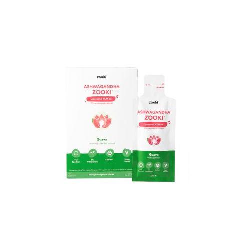 Zooki Ashwagandha Zooki Liposomal Liposomal 500mg Ashwagandhas Guava Flavor 15ml×14Sachet 15ml