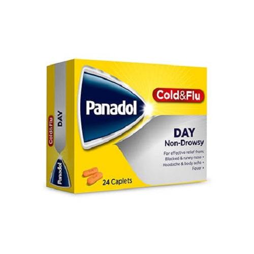 Panadol Cold and Flu Day for Cold Symptoms and Headache Treating 24Caplets