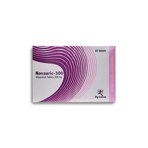Novauric 300mg Allopurinol to Treat treats Gout Disease and Control High Uric Acid Level 28Tablets