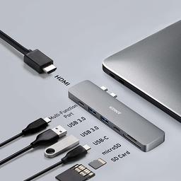 انكر 547 هب 7في2 لماك بوك Type C فضي موديل رقم.A8354HA1