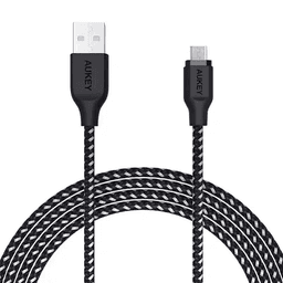 اوكي كابل نايلون مضفر USB الى مايكرو USB بطول 2م اسود