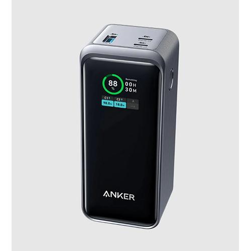 انكر 735 باور بانك باوركور 20000مللي امبير مع منفذين Type C ومنفذ واحد USB بقوة 200واط اسود