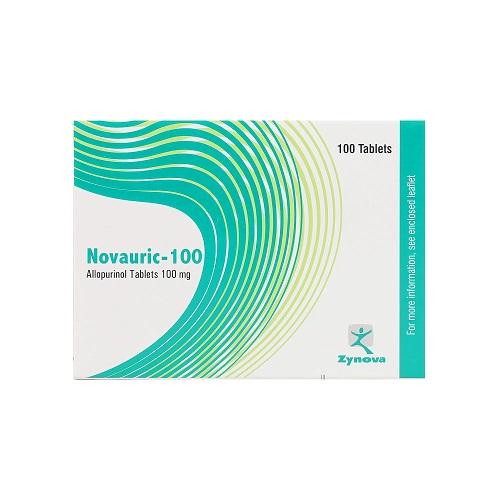 Novauric 100mg Allopurinol to Treat treats Gout Disease and Control High Uric Acid Level 100Tablets