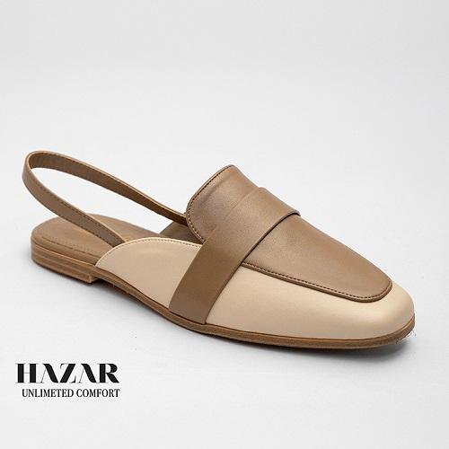  Flat Sandal Leather Earthy and Beige