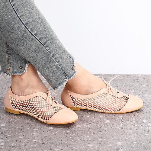 Flat Net Shoes Beige