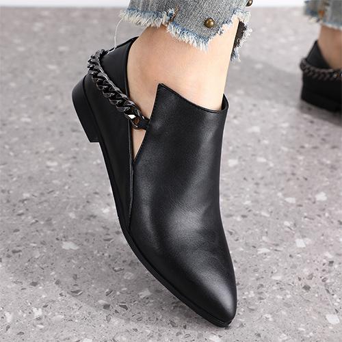 Rear Iron Track Shoe Leather Black 