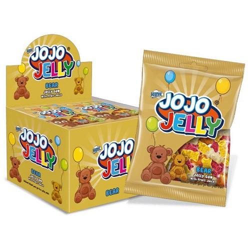 Jojo Jelly Candy Bear With Mixed Fruit Juice 40g 24 Pcs