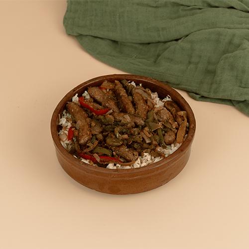 Egyptian Rice with Sausages Tajin