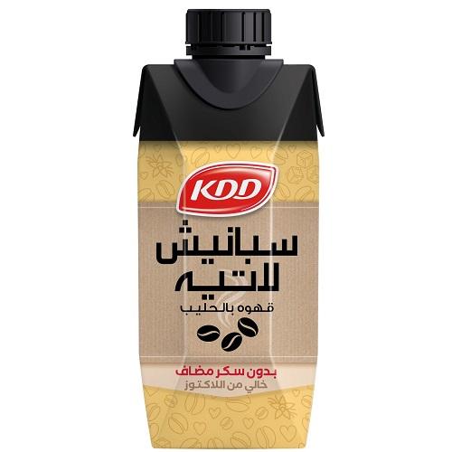 كي دي دي سبانيش لاتيه قهوه بالحليب خالي من اللاكتوز بدون سكر مضاف 250مل