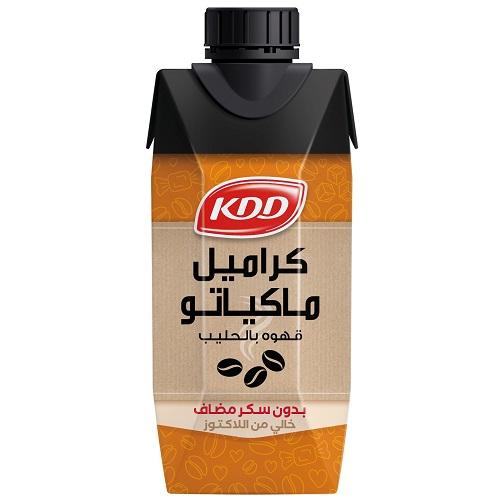 كي دي دي كراميل ماكياتو قهوه بالحليب خالي من اللاكتوز بدون سكر مضاف 250مل