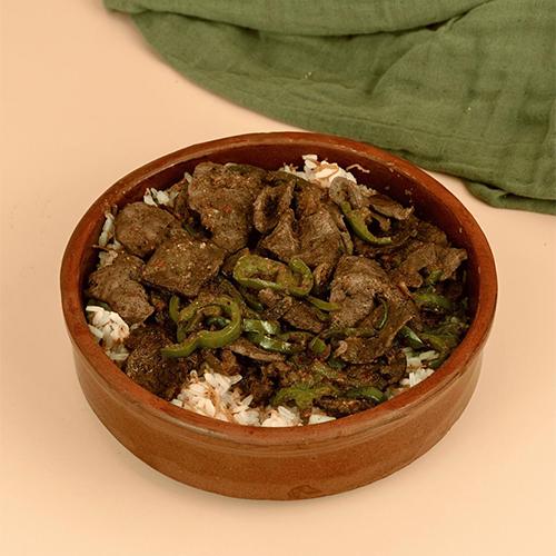 Egyptian Rice with Liver Tajin