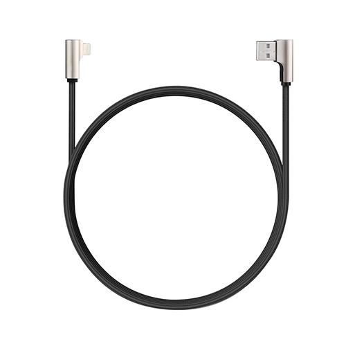 اوكي للالعاب كابل USB الى لايتنينيج MFi بزاوية قائمة 1.2م اسود