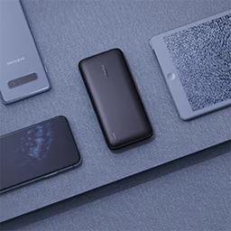 اوكي باكسي سليم باور بنك 10000مللي امبير مع شحن سريع بمنفذين USB ومنفذ Type C بقوة 20واط
