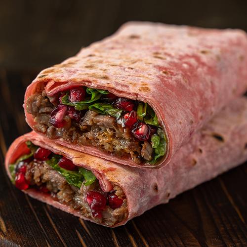 Rocca with Pomegranate and Meat Sandwich