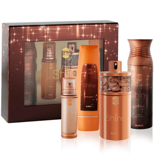 Ajmal Shine Perfume Gift Set for Women 4Pcs