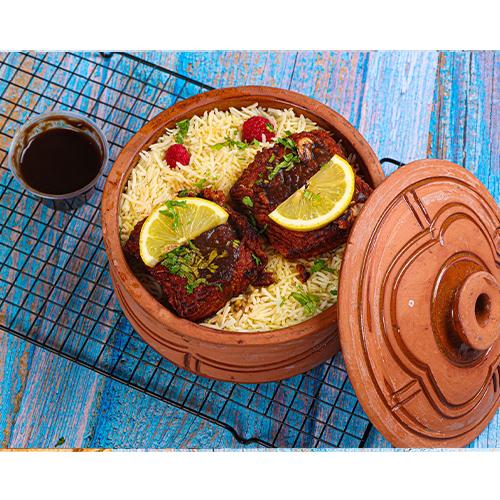 Salmon Grilled with Rice