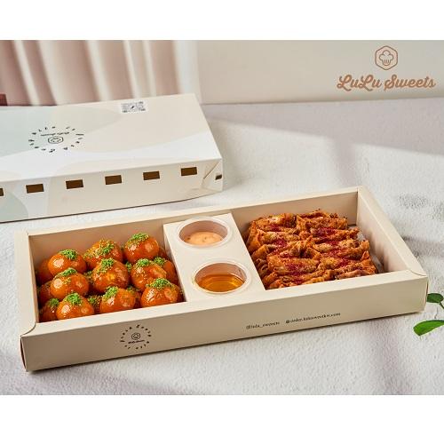 Luqaimat Cheese Mix and Sambosa Chicken