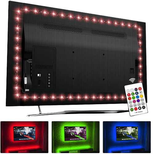 شريط LED قابل للتركيب مع منفذ USB مضاد للماء متعدد الألوان