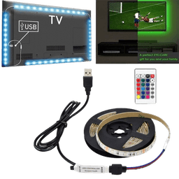 شريط LED قابل للتركيب مع منفذ USB مضاد للماء متعدد الألوان