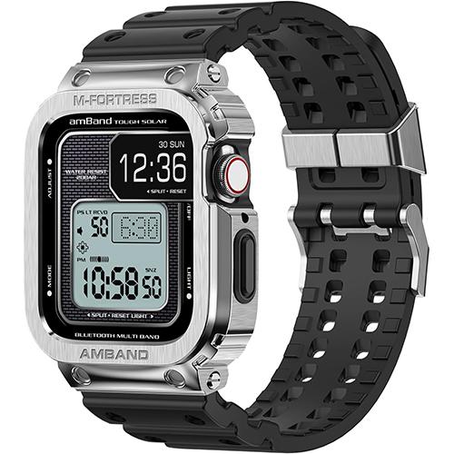 Amband Moving Fortress Sport Band for Apple Watch 45mm Silver