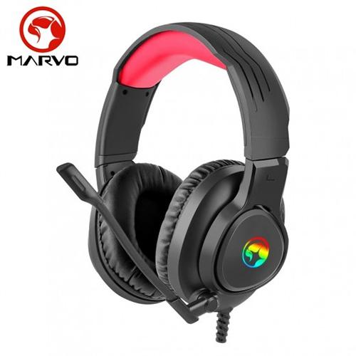مارفو سماعات راس ستيريو USB2.0 للالعاب اسود