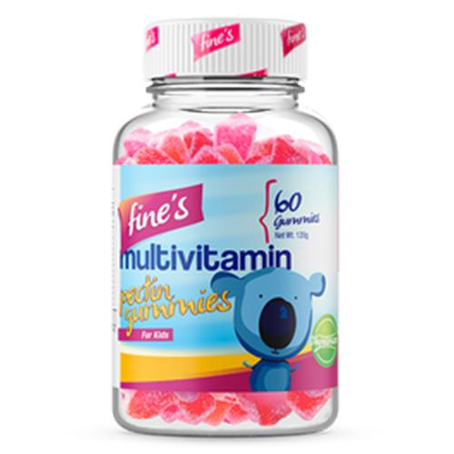 Fines Multivitamin for Kids to Promotes Health Appetizing with Fruit Flavor 60Gummies