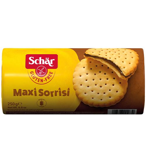 Schar Maxi Sorrisi Biscuit Filled with Chocolate Natural Gluten Free 250g