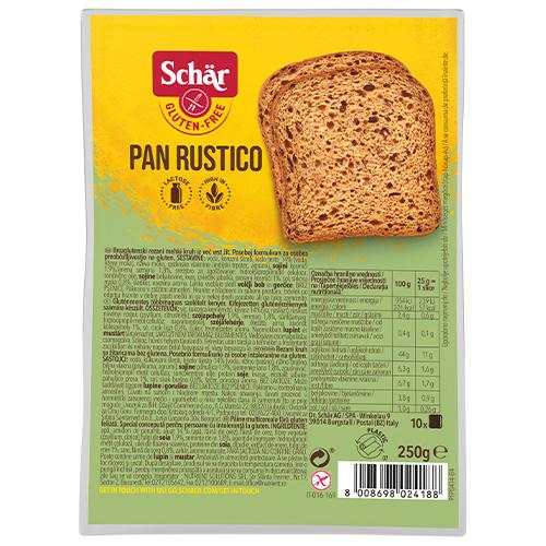 Schar Pan Rustico Natural Brown Toast Bread Gluten Free 250g