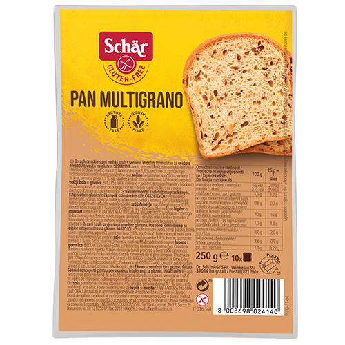 Schar Pan Multigrano Natural Toast Bread Gluten Free 250g