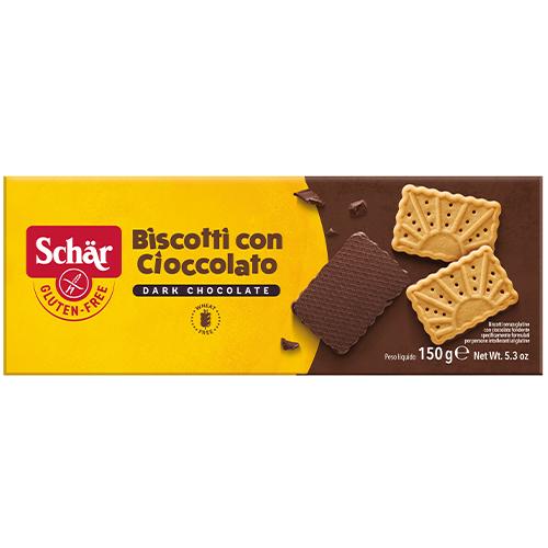 Schar Dark Chocolate Covered Biscuits Natural Gluten Free 150g