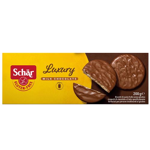 Schar Luxury Biscuits Covered with Milk Chocolate Natural Gluten Free 200g