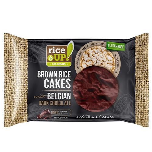 Rice Up Brown Rice Cakes with Belgian Dark Chocolate 30g