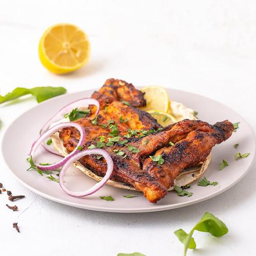 نص دجاجة على الفحم