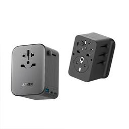 انكر نانو محول السفر 4في1 2منفذ Type Cومنفذ USB ومنفذ تيار متردد 65واط اسود موديل رقم.A9213K11