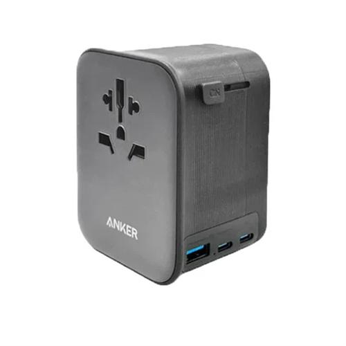انكر نانو محول السفر 4في1 2منفذ Type Cومنفذ USB ومنفذ تيار متردد 65واط اسود موديل رقم.A9213K11