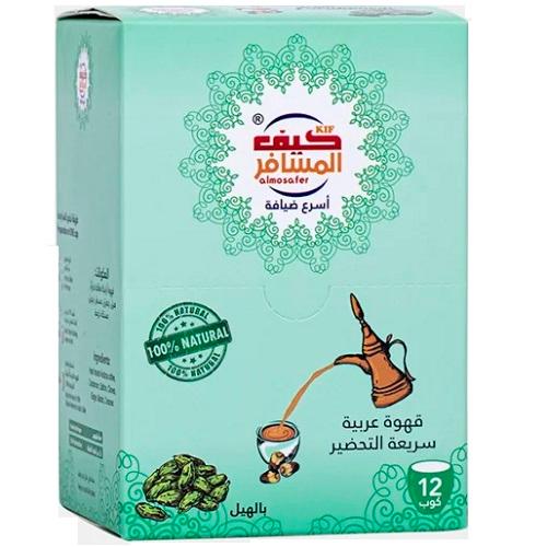 كيف المسافر قهوة عربية سريعة التحضير بالهيل 5جم 12كوب